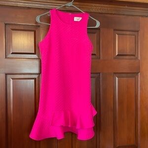 Eliza, J kick flare, Barbie pink dress